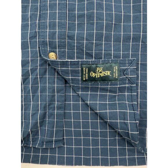 Best Made Co Mens Shirt Long Sleeve Size Medium Plaid Blue Cotton Elbow Patches - Picture 7 of 12